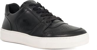 Dune London Mens Tawly - Leather Cup Sole Trainers - Black - Size UK 12