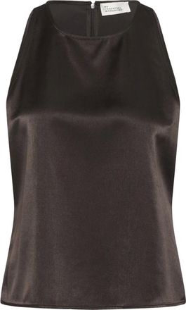 MY ESSENTIAL WARDROBE Tops, Dames, Bruin, S, Elegante mouwloze top Espresso