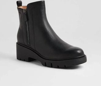 Django & Juliette Womens Umee Ankle Boots In Black Crazy Horse Leather