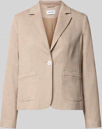 More & More More & More Regular Fit Blazer mit Reverskragen und Knopfverschluss in Taupe, Gr&ouml;&szlig;e 34