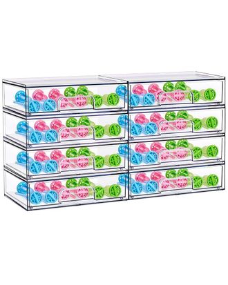 Sorbus Wide Stackable Set Of 8 Acrylic Storage Drawers