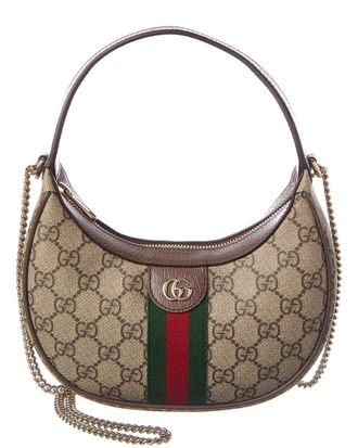 Gucci Ophidia Small Gg Supreme Canvas & Leather Hobo Bag