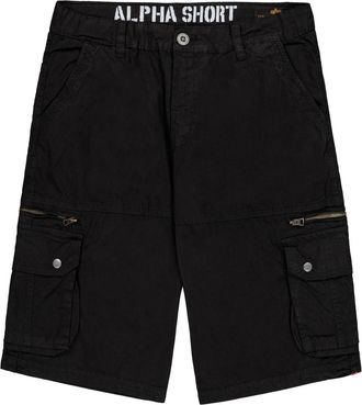 Alpha Industries Shorts ALPHA INDUSTRIES Alpha Short, Herren, Gr. 34, Normalgr&ouml;ssen, schwarz, Obermaterial: 100% Baumwolle, Hosen Shorts