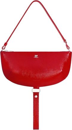 Courr&egrave;ges Eclipse Bag - Dames - Schoudertassen - Rood - ONE Size - Leer - Tassen