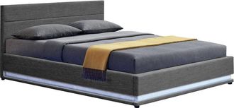 Habitat et Jardin Habitat Et Jardin - Cama con led Anastasia - 180 x 200 Gris oscuro