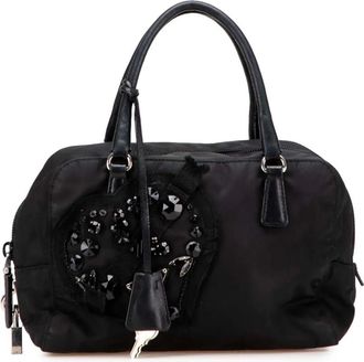 Prada Borsa a mano in tessuto Evening Heart 2000-2013 - Nero