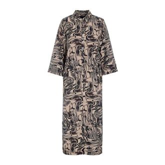 Bitte Kai Rand Kleedjes, Dames, Veelkleurig, L, Lange jurk met artistieke print
