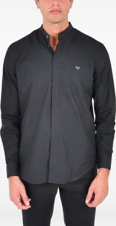 Emporio Armani Camicia con colletto alla coreana - Nero