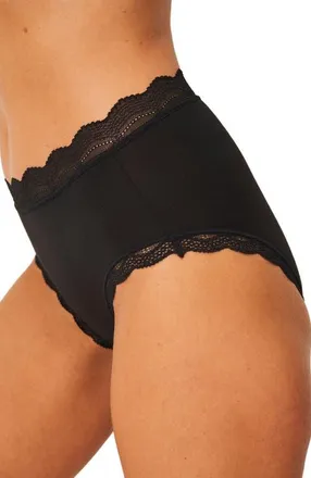 Stripe and Stare High Rise Four Pack in Black at Nordstrom, Size X-Small