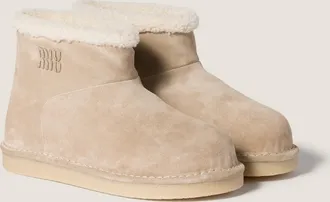 Miu Miu Suede and shearling booties