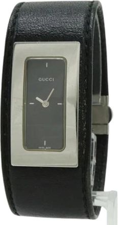 Gucci Pre-owned Vintage 7800S Polshorloge - Dames - Vintage Horloges - Zwart - ONE Size - Leer - Vintage