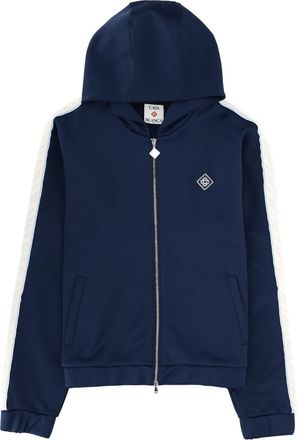 Casablanca Navy Blue Sleeve Stripes Hoodie