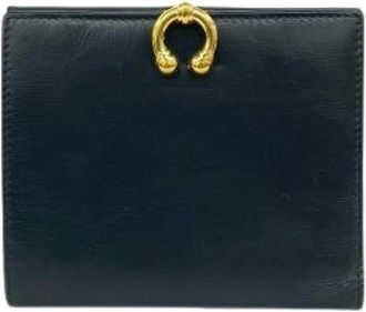 Gucci Pre-owned Wallets, female, Blue, Size: ONE SIZE Pre-owned Leather Bifold Wallet