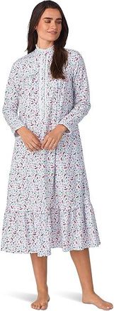 Lanz of Salzburg 50 Highneck Flannel Nightgown Womens Clothing Holiday Cardinal : LG, Cotton