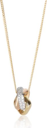 Cartier Pre-Owned Cartier 3-Tone Gold Diamond Trinity Cushion Pendant