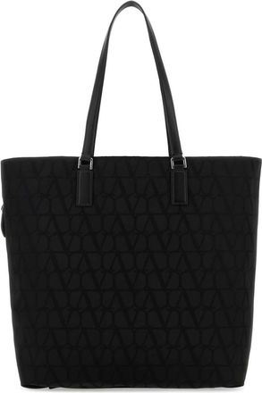 Valentino Garavani Black Tolie Iconographe Tote Bag