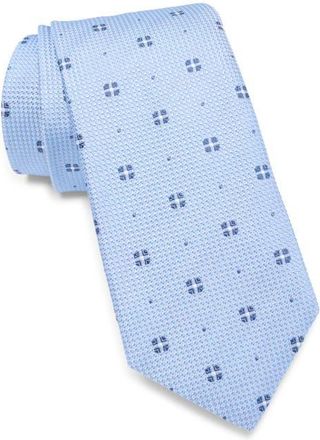 BOSS Geometric Silk Tie in Light/Pastel Blue at Nordstrom
