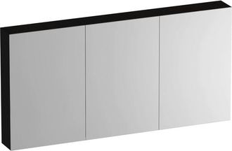 Marcel Breuer Impress Deluxe spiegelkast - 140x70x15cm - interne en externe verlichting - 3 dubbelzijdige spiegeldeuren - Timber Black