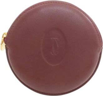 Cartier Pre-owned Wallets, female, Red, Size: ONE SIZE Pre-owned Vintage Leather Pouch