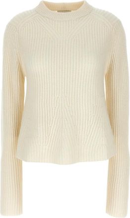 Loulou Studio Cosmo Sweater - Dames - Cashmere truien - Wit - S - Kasjmier - Truien & Vesten