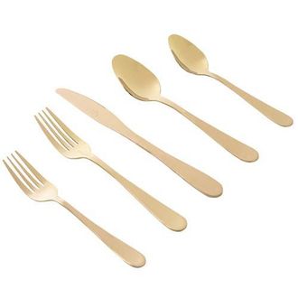 Gibson Home Stravidia 20 Piece Flatware set Stainless Steel in Metallic Gold at Nordstrom