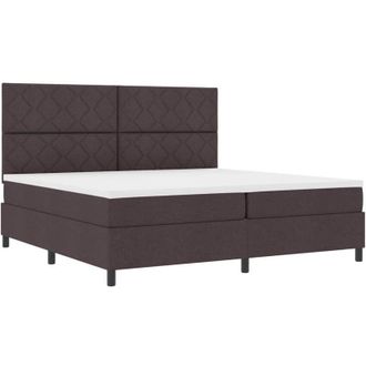 vidaXL Vidaxl - Cama Tipo Box Spring Marr&oacute;n Oscuro 200 X 200 Cm Tela