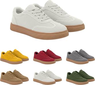 Generic Womens Casual Shoes Comfortable Lace Up Sneakers Low Top Lightweight Walking Shoes Ladies Outdoor Non Slip Sneakers with Memory Foam Insole Size 5.5 W