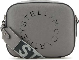 Stella McCartney Logo Grainy Alter Mat Mini Camera Tas - Dames - Schoudertassen - Grijs - ONE Size - Polyester - Tassen