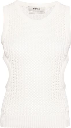 System Skashi crochet-knit tank top - women - Cotton - 38 - White