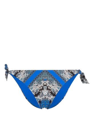 Twin-Set paisley-print bikini bottoms - women - Polyamide/Elastane/Elastane/Polyamide - II - Blue