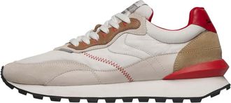 Voile Blanche Leren sneakers met technische stof - Heren - Sneakers - Veelkleurig - 41 EU - Su&egrave;de - Schoenen