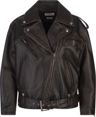 Alexander McQueen Dames, Jassen, Bruin, Maat: XS Leer