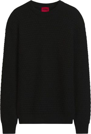 HUGO BOSS Truien & Vesten, Heren, Zwart, XL, Trui met ronde hals