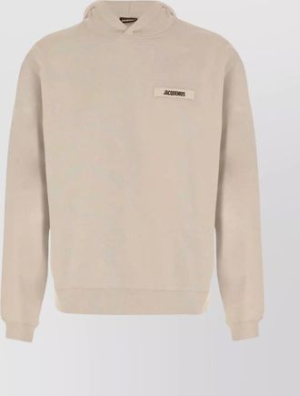 Jacquemus ribbed hooded sweater featuring gros grain