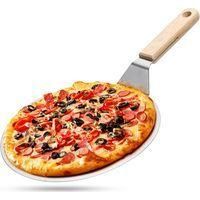 OEM Pala Para Pizza De Acero Inoxidable De 2 Piezas Con Mango De Madera, Empujador De Pizza Para Piedra De Pizza, Empujador De Pan, Pala Para Pasteles, Pa