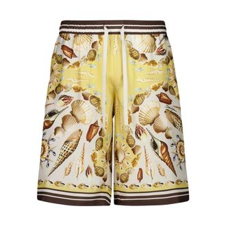 Dolce & Gabbana Casual Shorts, male, Multicolor, S, Shell Printed Silk Twill Shorts