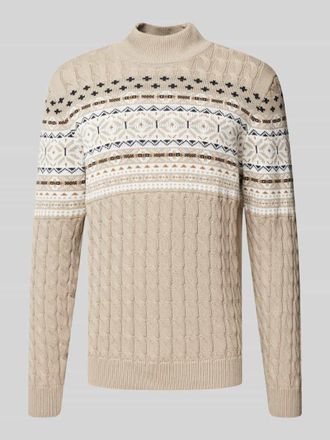 Mc Neal Strickpullover mit Rollkragen in Kitt, Gr&ouml;&szlig;e XXXL