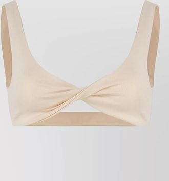 Live The Process cropped crossover twist front sleeveless top