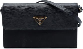 Prada Pre-owned Prada Vitello Move and Tessuto Wallet On Strap Ladies XX95VLKXON9DCIL1