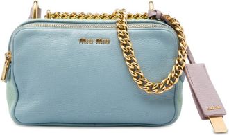 Miu Miu Pre-owned Miu Miu Tricolor Goatskin Madras Double Zip Camera Bag Ladies IJSM1IAYJ09FYQHB