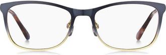 Marc Jacobs 53mm Rectangular Optical Glasses in Matte Blue Gold at Nordstrom