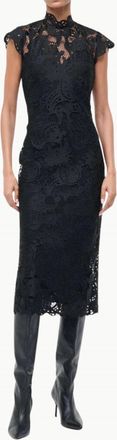 Staud Rosaline Midi Dress In Black