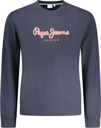 Pepe Jeans London Sweatshirt met ronde hals - Heren - Sweatshirts - Blauw - S - Katoen - Hoodies & sweatvesten