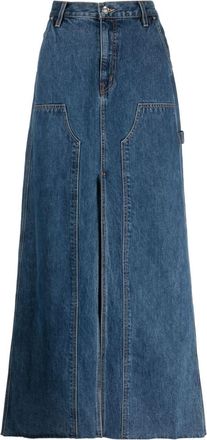 Slvrlake Denim high-waist denim long skirt - women - Cotton - 27 - Blue
