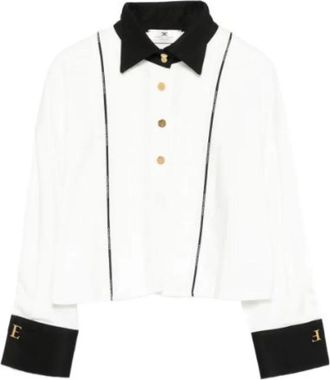 Elisabetta Franchi Mujer, Blusas y Camisas, Blanco, Talla: S