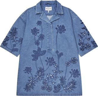 Munthe Shirts - Dames - Overhemden - Blauw - M - Overhemden