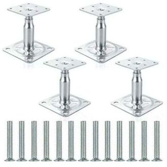 OEM Soporte De Columna Galvanizado Ajustable De 100 A 150 Mm, Soporte De Techo De Construcci&oacute;n Robusta - Paquete De 4