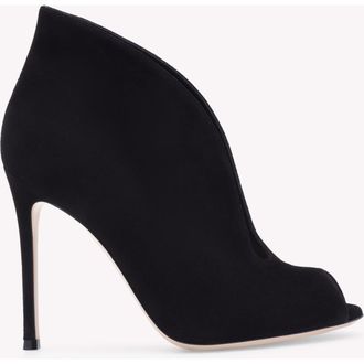 Gianvito Rossi Vamp Bootie in Black Suede at Nordstrom, Size 36.5