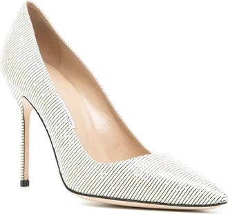 Manolo Blahnik Womens Bb 105 Striped Leather Heels In Snake