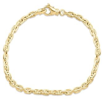 Pompeii3 Mens 14k Gold (18gram) or Platinum (33gram) 3.5mm Link Bracelet 8.5